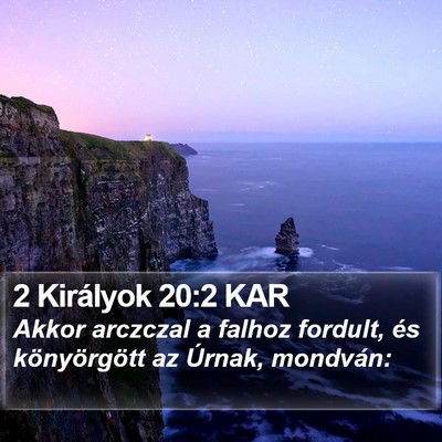 2 Királyok 20:2 KAR Bible Verse Image