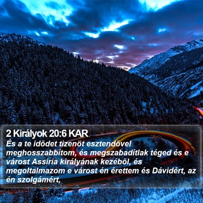 2 Királyok 20:6 KAR Bible Verse Image