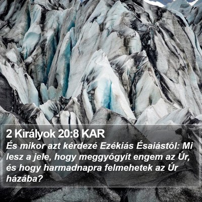 2 Királyok 20:8 KAR Bible Verse Image