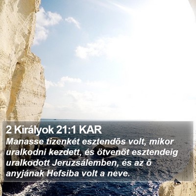 2 Királyok 21:1 KAR Bible Verse Image