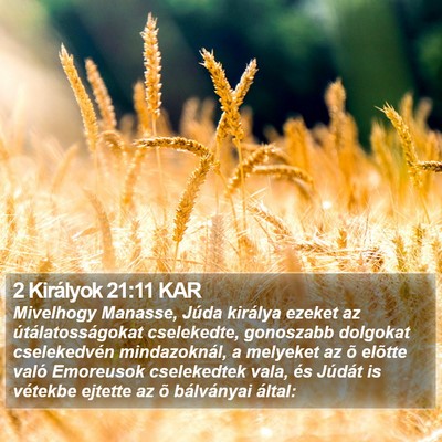 2 Királyok 21:11 KAR Bible Verse Image