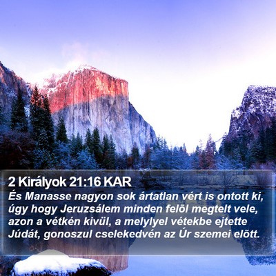 2 Királyok 21:16 KAR Bible Verse Image