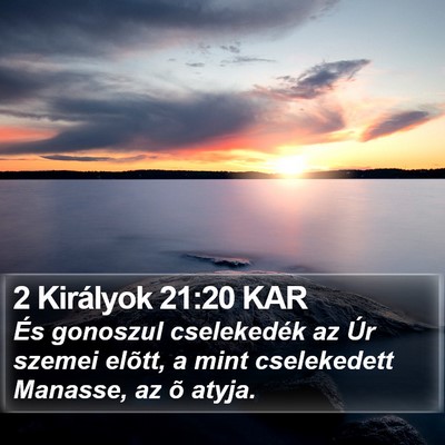 2 Királyok 21:20 KAR Bible Verse Image
