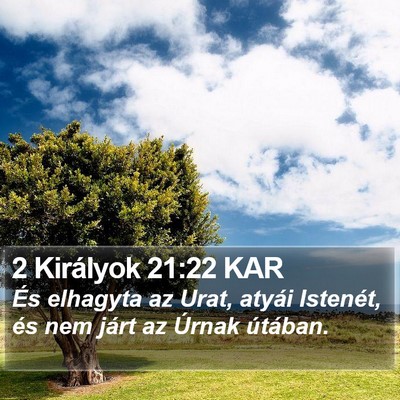 2 Királyok 21:22 KAR Bible Verse Image