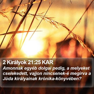 2 Királyok 21:25 KAR Bible Verse Image
