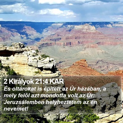 2 Királyok 21:4 KAR Bible Verse Image