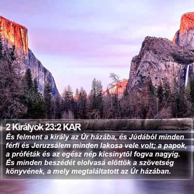 2 Királyok 23:2 KAR Bible Verse Image