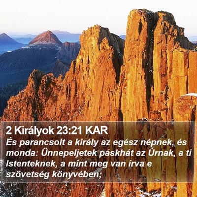 2 Királyok 23:21 KAR Bible Verse Image