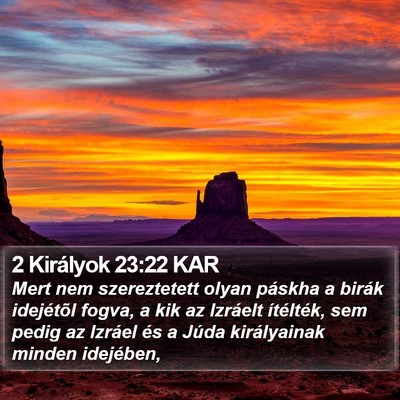2 Királyok 23:22 KAR Bible Verse Image
