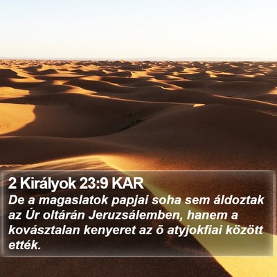 2 Királyok 23:9 KAR Bible Verse Image
