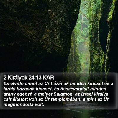 2 Királyok 24:13 KAR Bible Verse Image