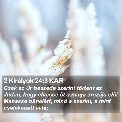 2 Királyok 24:3 KAR Bible Verse Image