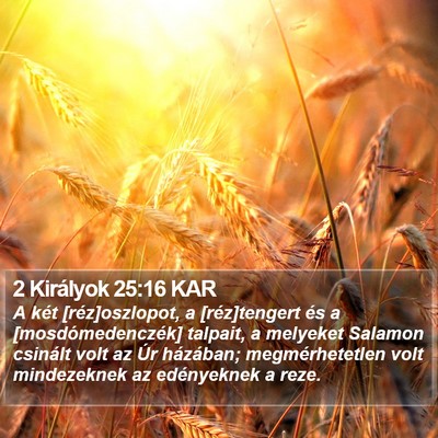 2 Királyok 25:16 KAR Bible Verse Image