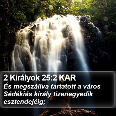 2 Királyok 25:2 KAR Bible Verse Image