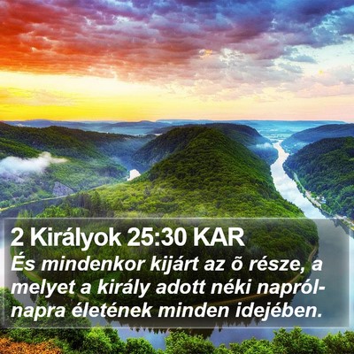 2 Királyok 25:30 KAR Bible Verse Image