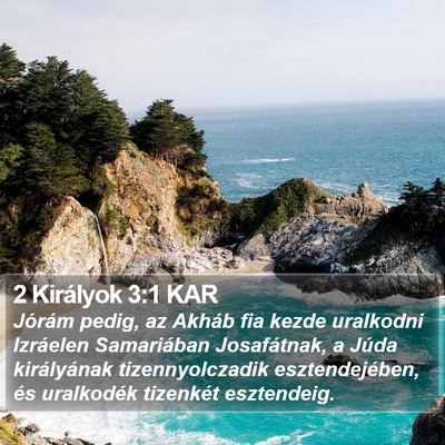 2 Királyok 3:1 KAR Bible Verse Image