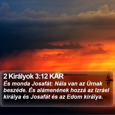 2 Királyok 3:12 KAR Bible Verse Image