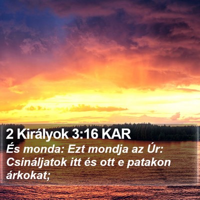 2 Királyok 3:16 KAR Bible Verse Image
