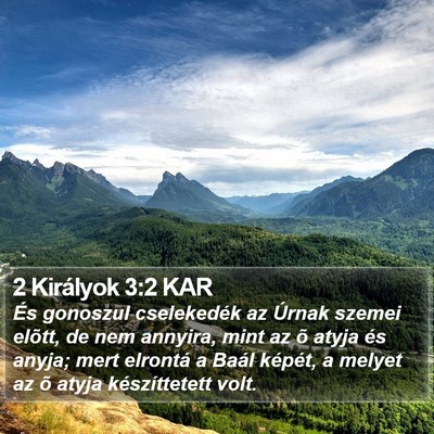 2 Királyok 3:2 KAR Bible Verse Image