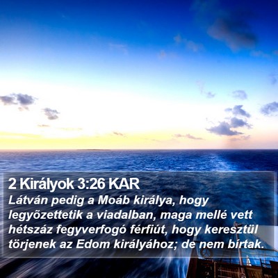 2 Királyok 3:26 KAR Bible Verse Image