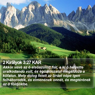 2 Királyok 3:27 KAR Bible Verse Image