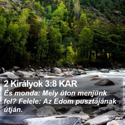 2 Királyok 3:8 KAR Bible Verse Image