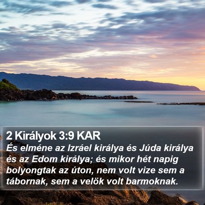 2 Királyok 3:9 KAR Bible Verse Image