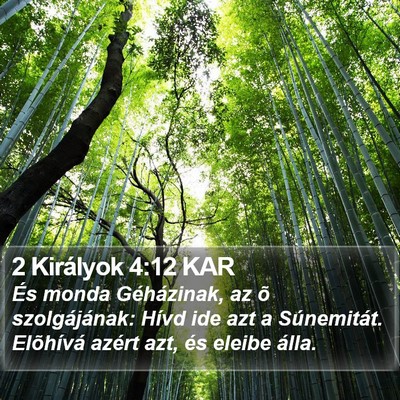 2 Királyok 4:12 KAR Bible Verse Image