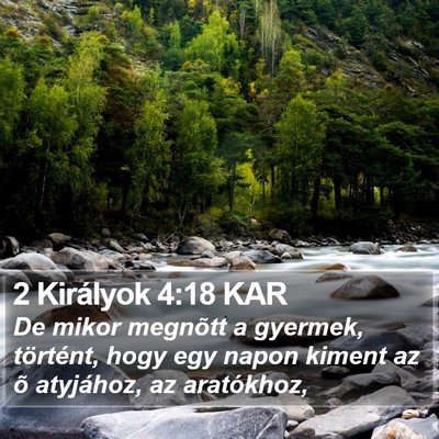2 Királyok 4:18 KAR Bible Verse Image