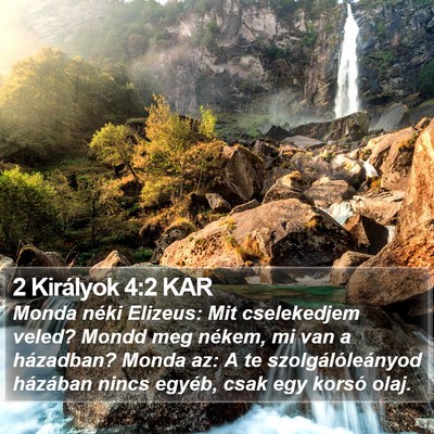 2 Királyok 4:2 KAR Bible Verse Image