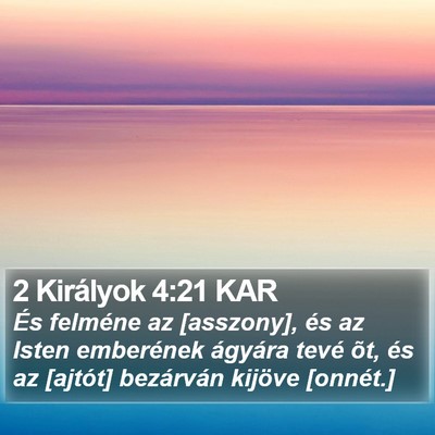 2 Királyok 4:21 KAR Bible Verse Image