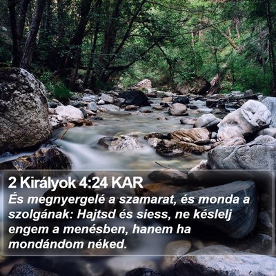 2 Királyok 4:24 KAR Bible Verse Image