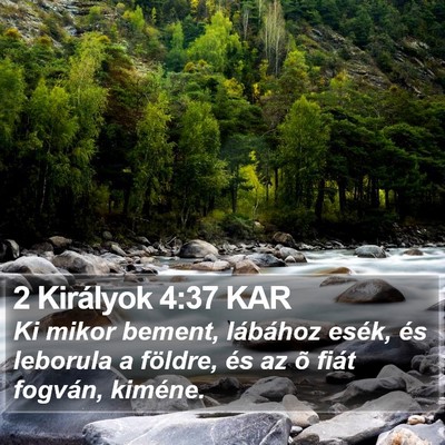 2 Királyok 4:37 KAR Bible Verse Image