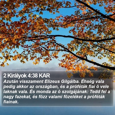 2 Királyok 4:38 KAR Bible Verse Image