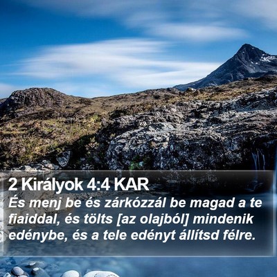 2 Királyok 4:4 KAR Bible Verse Image