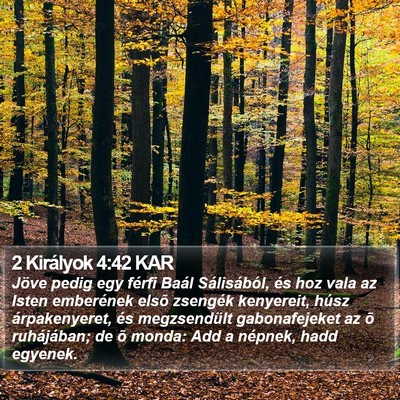 2 Királyok 4:42 KAR Bible Verse Image