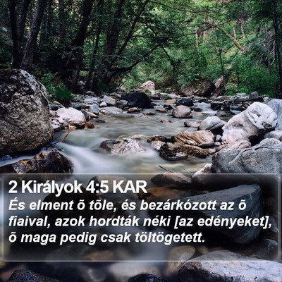 2 Királyok 4:5 KAR Bible Verse Image