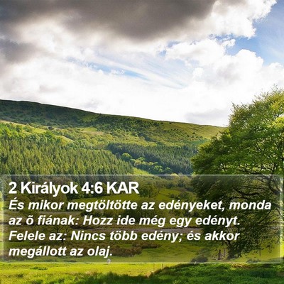2 Királyok 4:6 KAR Bible Verse Image