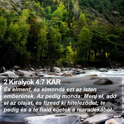 2 Királyok 4:7 KAR Bible Verse Image