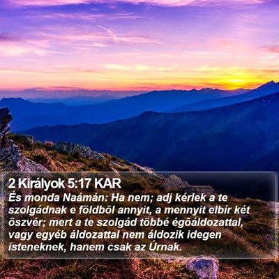 2 Királyok 5:17 KAR Bible Verse Image