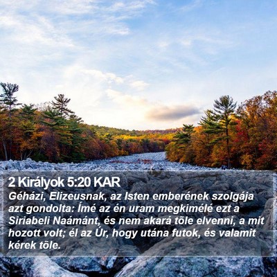 2 Királyok 5:20 KAR Bible Verse Image