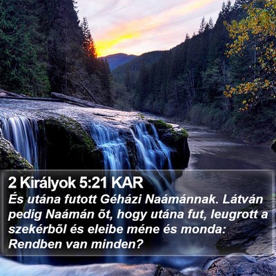 2 Királyok 5:21 KAR Bible Verse Image