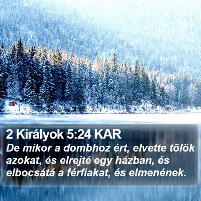 2 Királyok 5:24 KAR Bible Verse Image