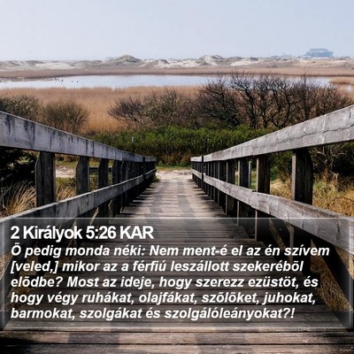 2 Királyok 5:26 KAR Bible Verse Image