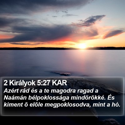 2 Királyok 5:27 KAR Bible Verse Image