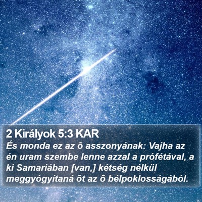 2 Királyok 5:3 KAR Bible Verse Image