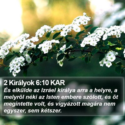 2 Királyok 6:10 KAR Bible Verse Image