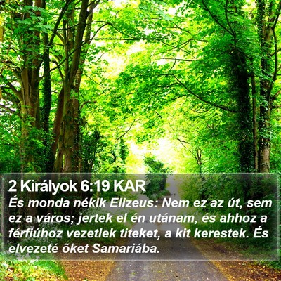 2 Királyok 6:19 KAR Bible Verse Image