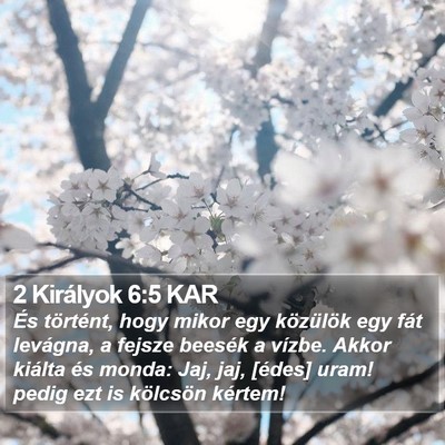 2 Királyok 6:5 KAR Bible Verse Image