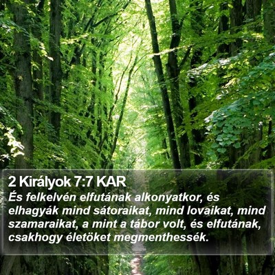 2 Királyok 7:7 KAR Bible Verse Image